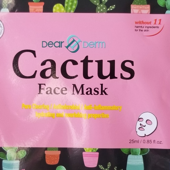 3/$25 ♥️ Korean Cactus Antioxidant, Antiflamatory Face Mask New - Picture 2 of 4